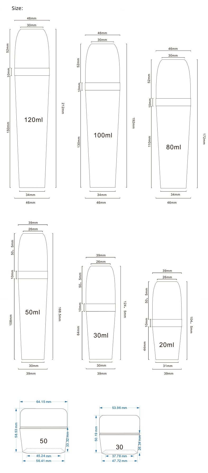 Arylic cream jar & Spray bottles set - Image 4