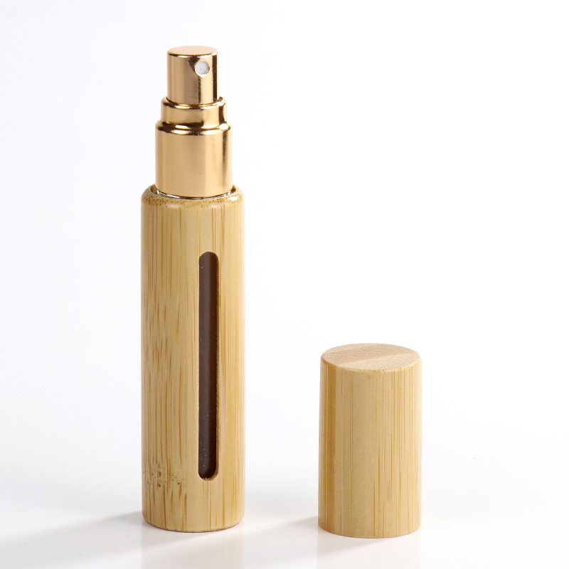 Eco-Friendly Wood & Glass Spray Bottle | Refillable Atomizer
