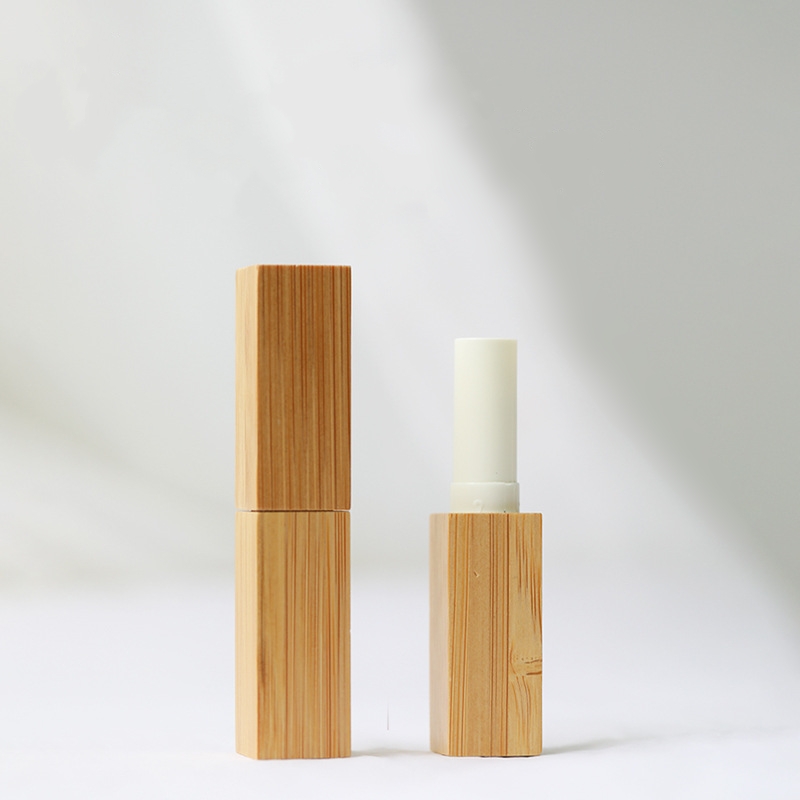 Eco-friendly Square Bamboo Lip Balm Tube