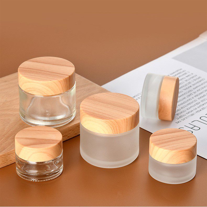 Bamboo & Glass Cream Jars - Image 2
