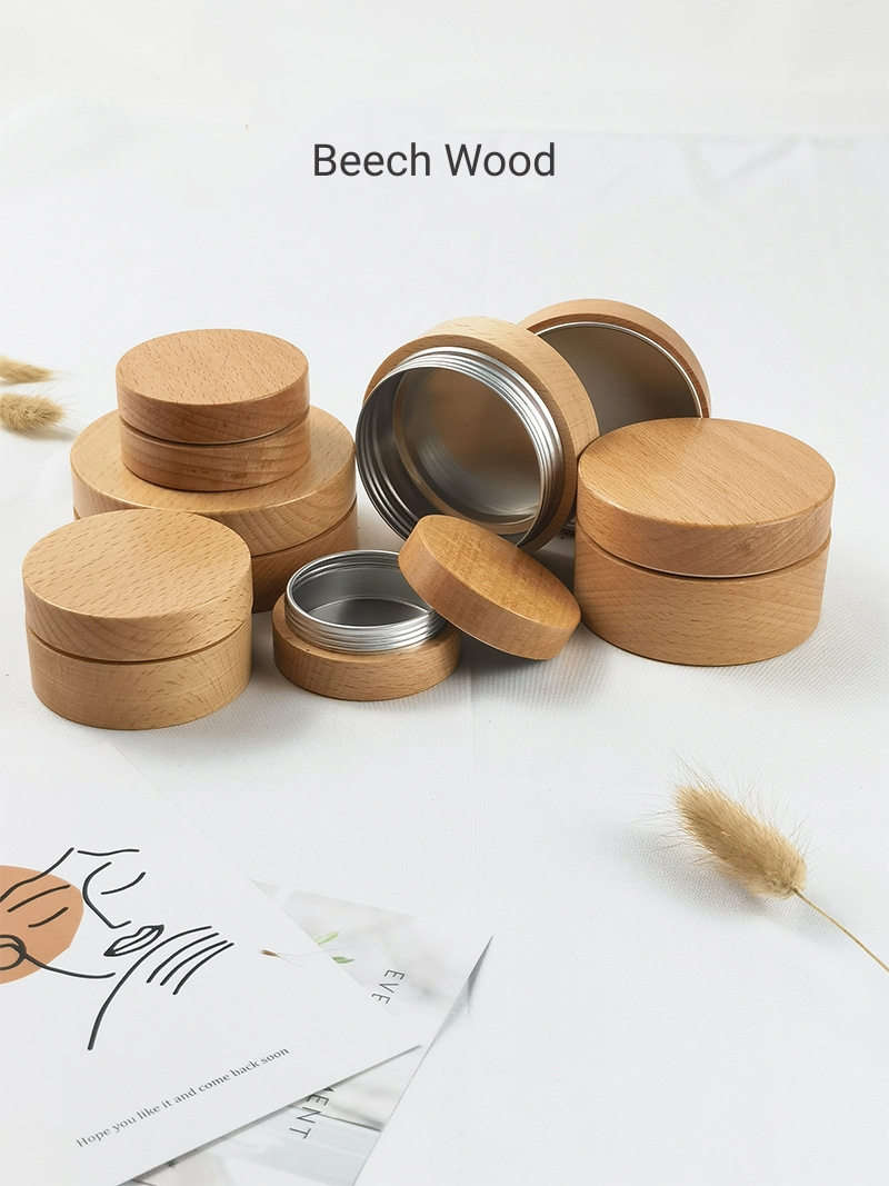 Natural Wood Cream Jars - Image 5