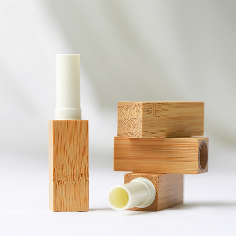 Eco-friendly Square Bamboo Lip Balm Tube - Image 4