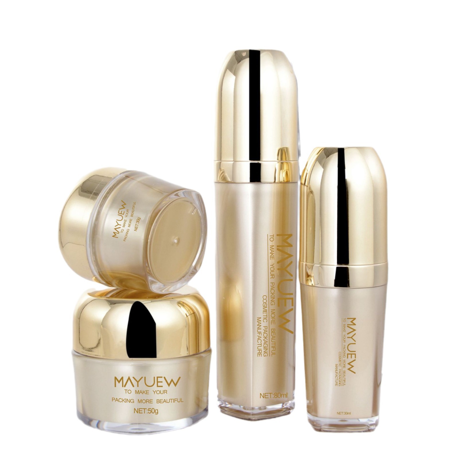 Arylic cream jar & Spray bottles set - 图片 3