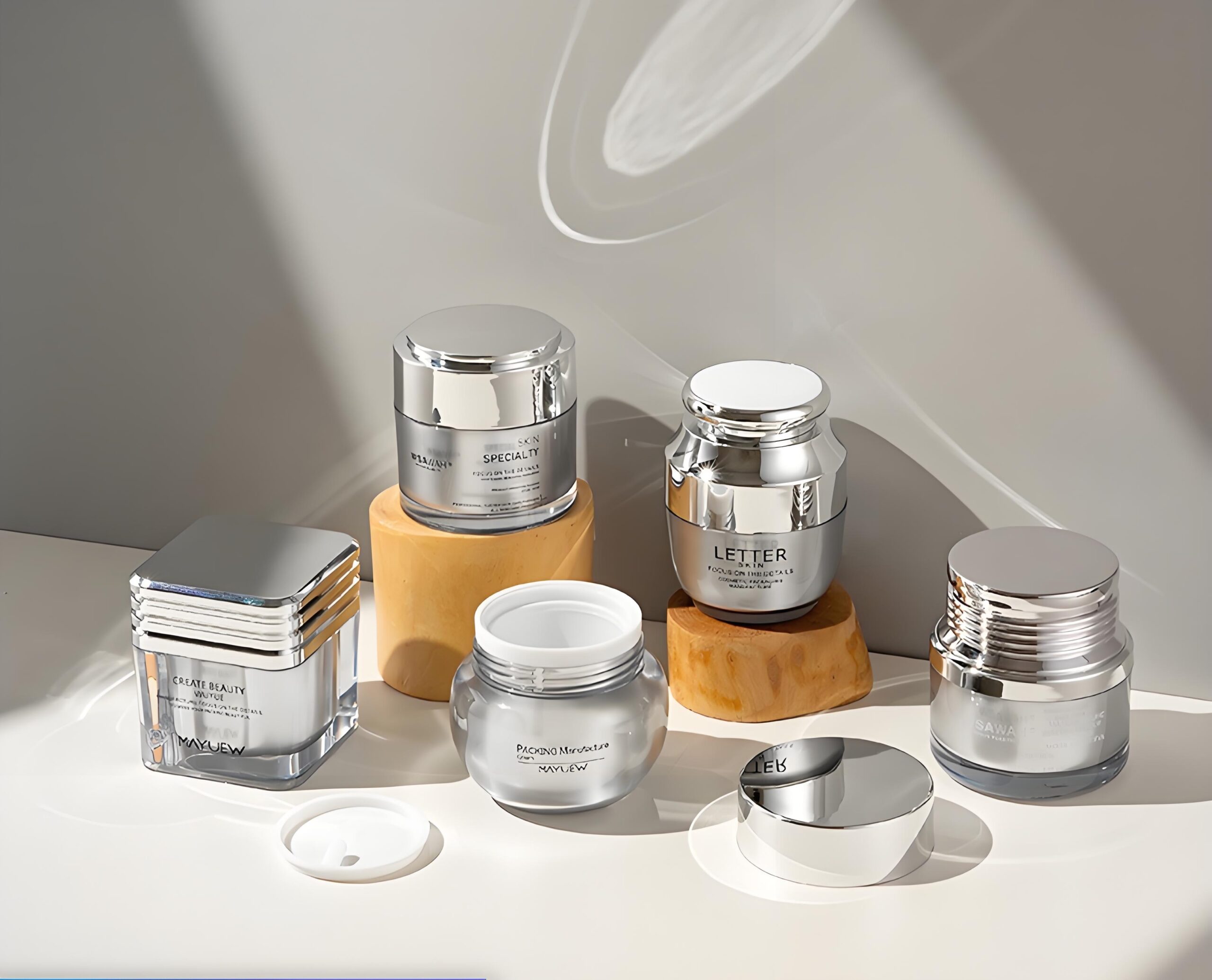 Acrylic Cream Jar Set