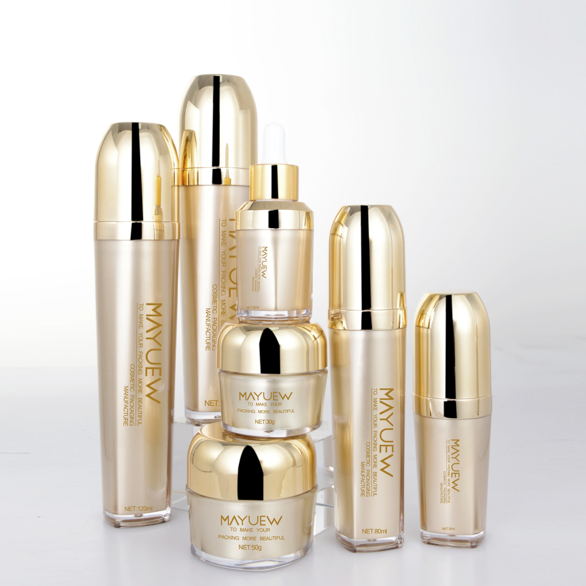 Arylic cream jar & Spray bottles set - 图片 2