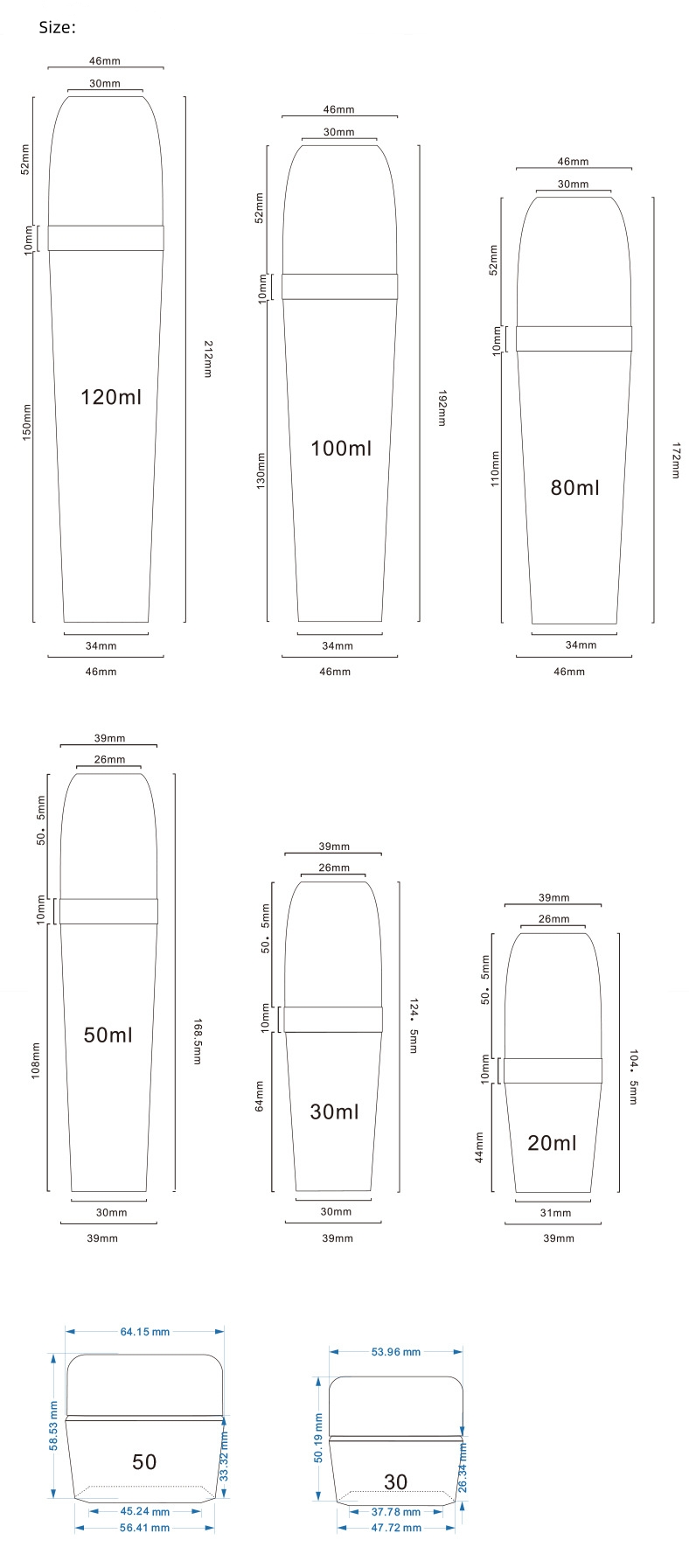 Arylic cream jar & Spray bottles set - 图片 4